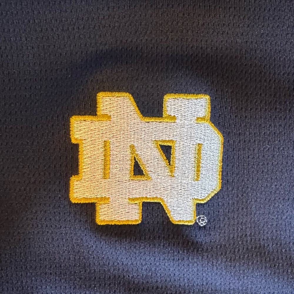 Notre Dame Polo Men’s Large Under Armour Navy Embroidered Logos ND Irish - Picture 3 of 9